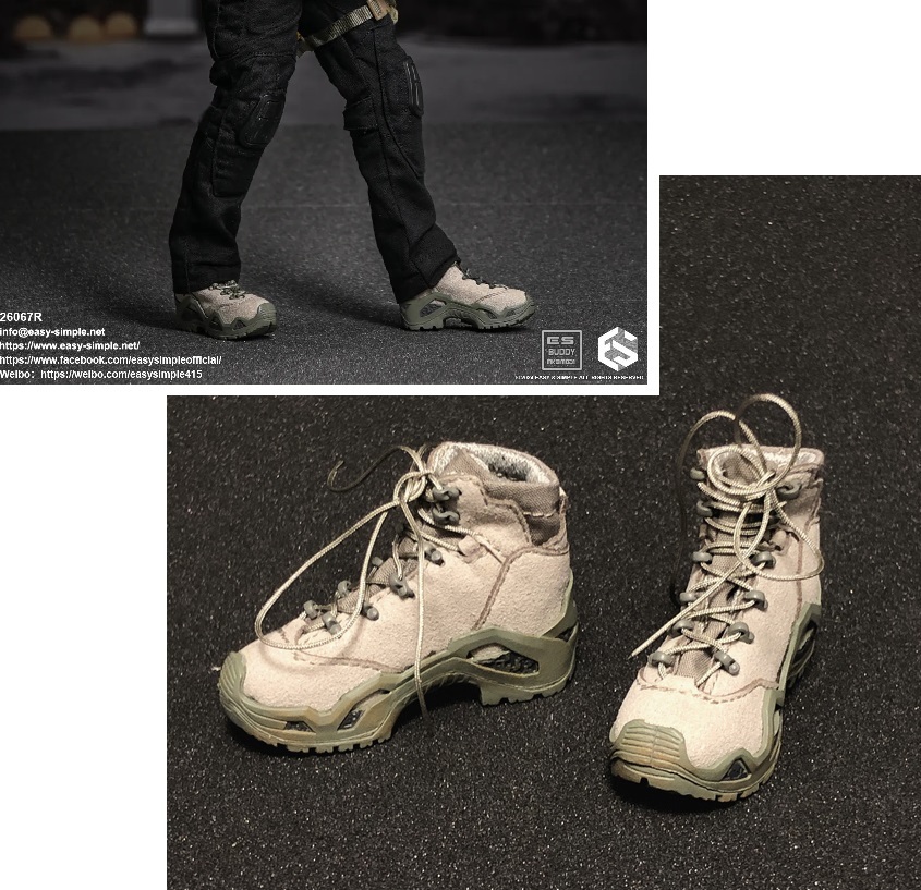 1/6 Z6S ハイキング ブーツ E&S 男性 靴 (検 DAMTOYS easy&simple DID VERYCOOL TBleague phicen フィギュア_画像1