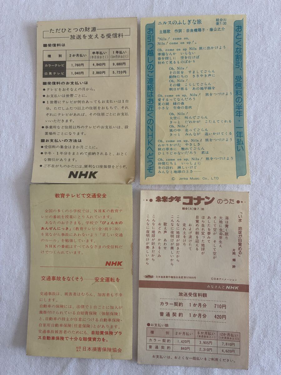 NHK наклейка nirus. .....rokji low Mirai Shounen Conan Showa Retro подлинная вещь 