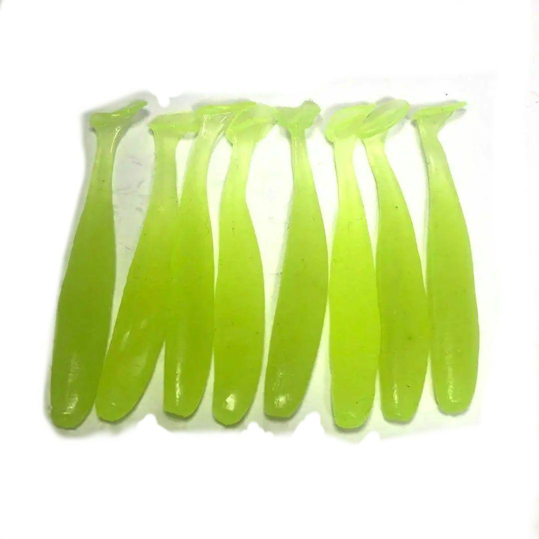 シャッドテールワーム 7cm 8個 夜光色(蓄光)_画像3