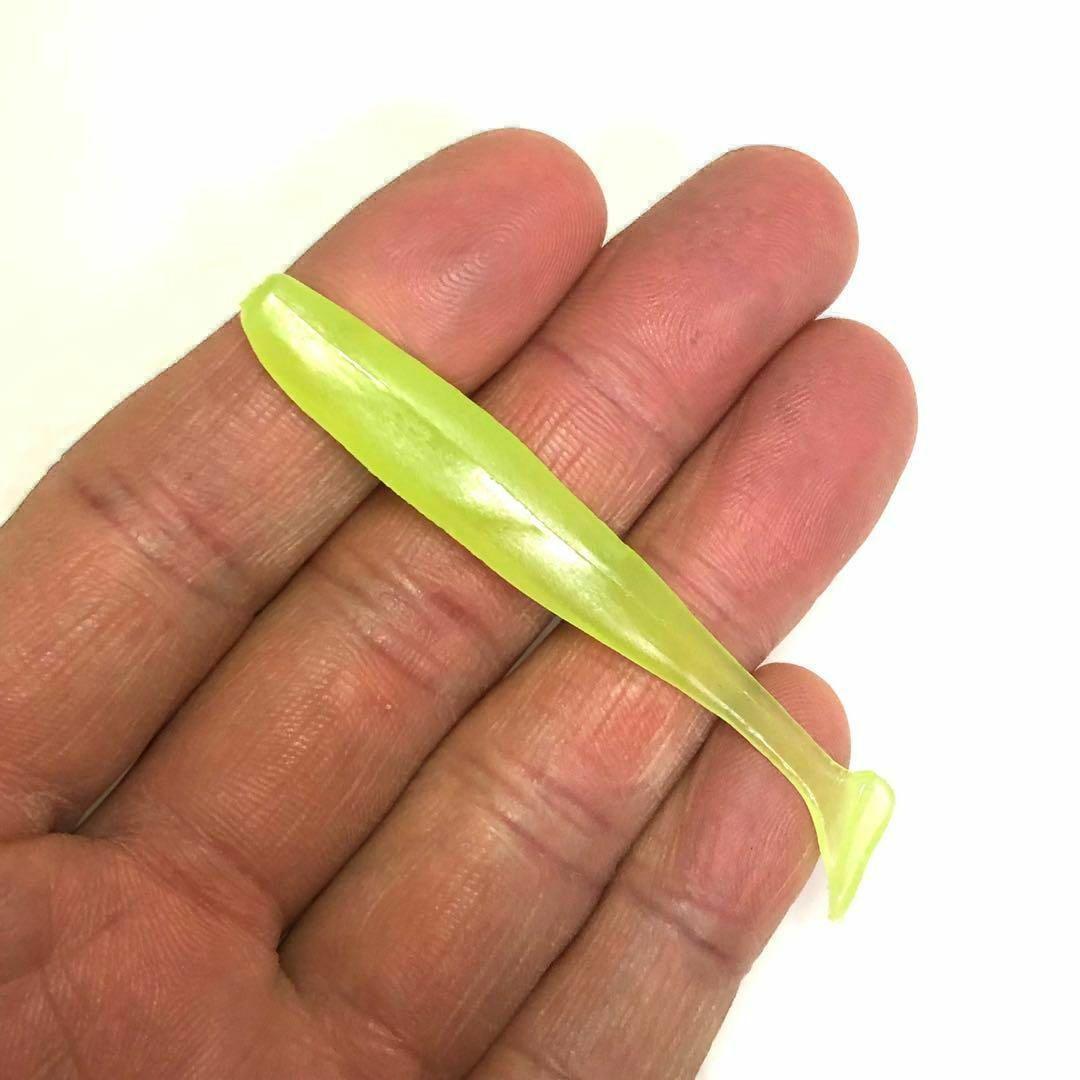 シャッドテールワーム 7cm 8個 夜光色(蓄光)_画像6