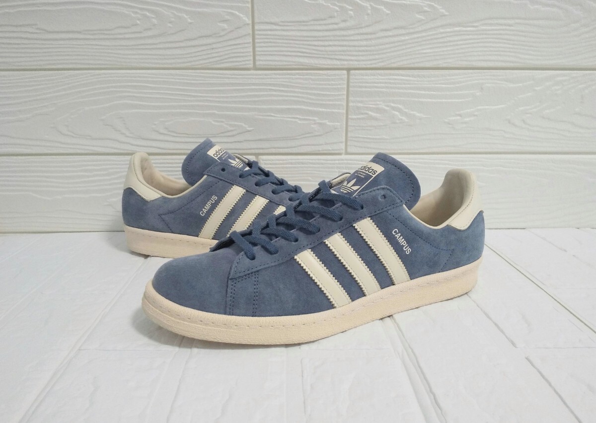 * прекрасный товар стандартный товар 2024 год производства adidas Originals for BEAUTY&YOUTH специальный заказ *CAMPUS 80s BY* 28cm голубой замша спортивные туфли Adidas IH3658