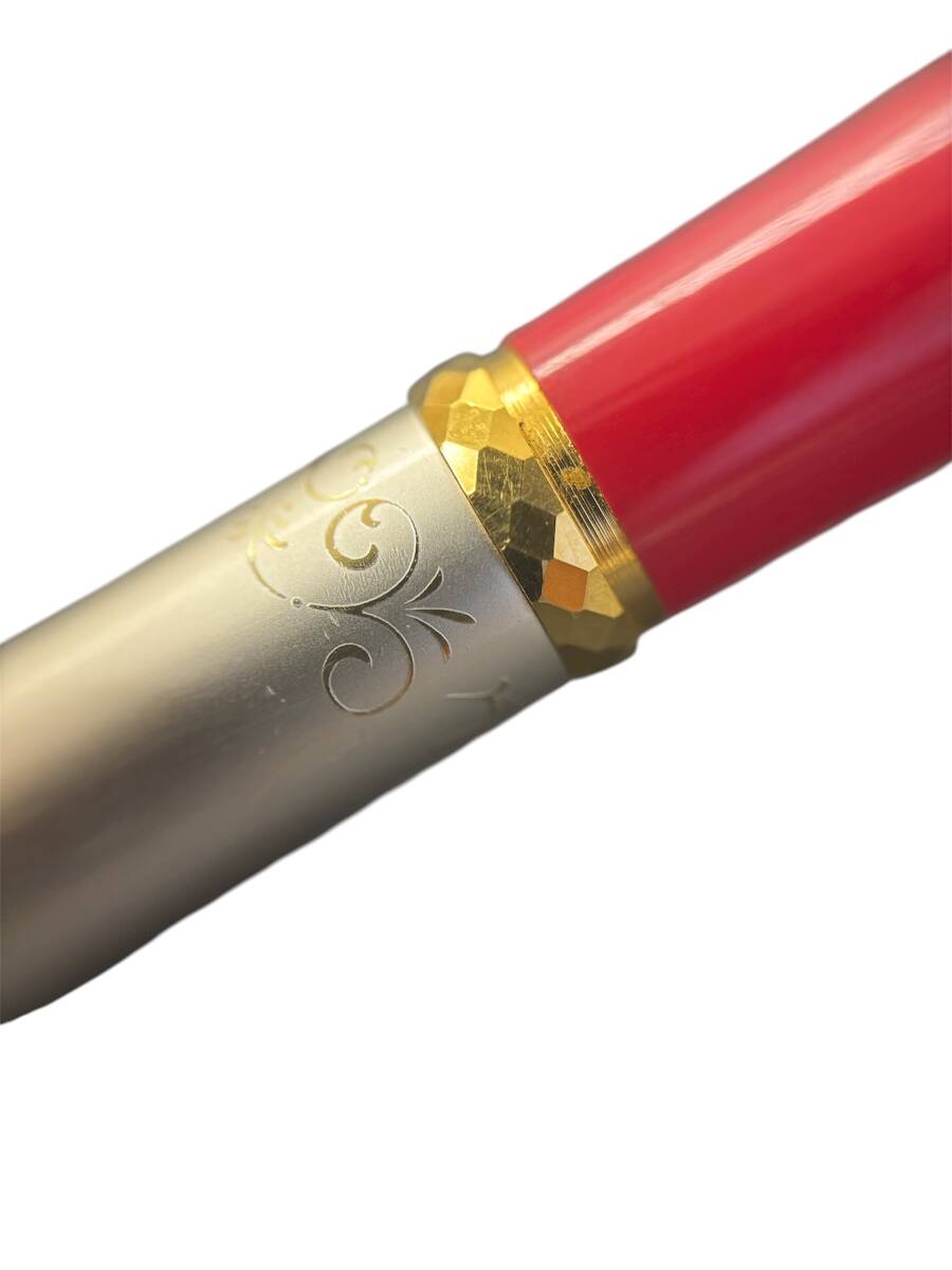 #8960 PILOT 万年筆 エリート ペン先18K シルバー×ゴールド×レッド 現状品 長期保管品 筆記未確認 約12.0g_画像4