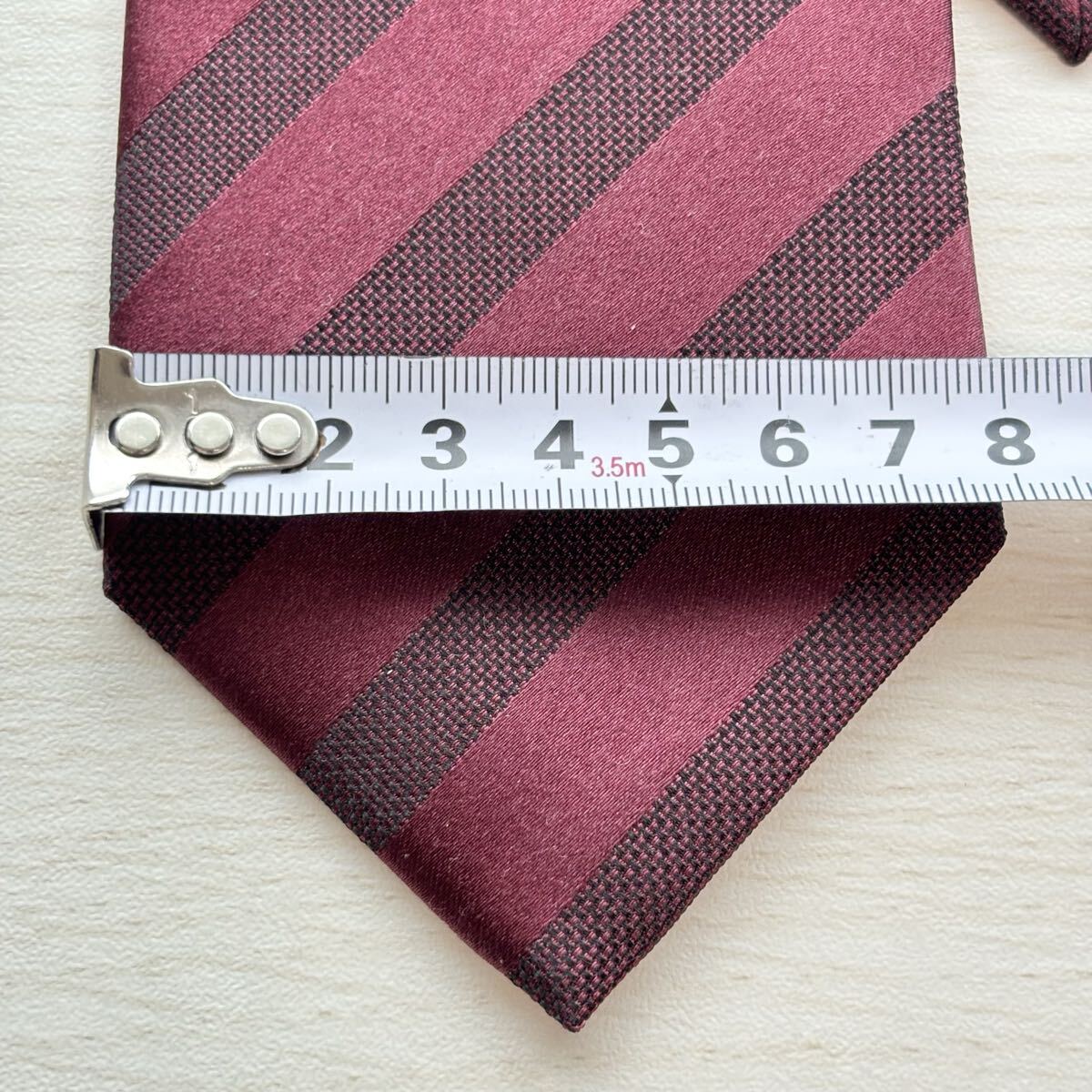 新品 未使用 タグ付き BLACK LABEL CRESTBRIDGE ブラックレーベルクレストブリッジ レジメンタル ストライプ シルク ネクタイ メンズ_画像3