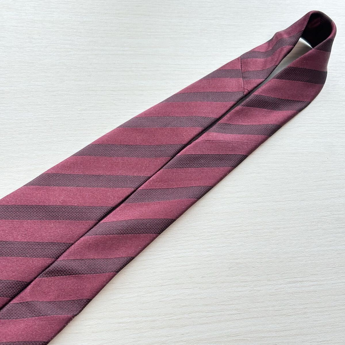 新品 未使用 タグ付き BLACK LABEL CRESTBRIDGE ブラックレーベルクレストブリッジ レジメンタル ストライプ シルク ネクタイ メンズ_画像7