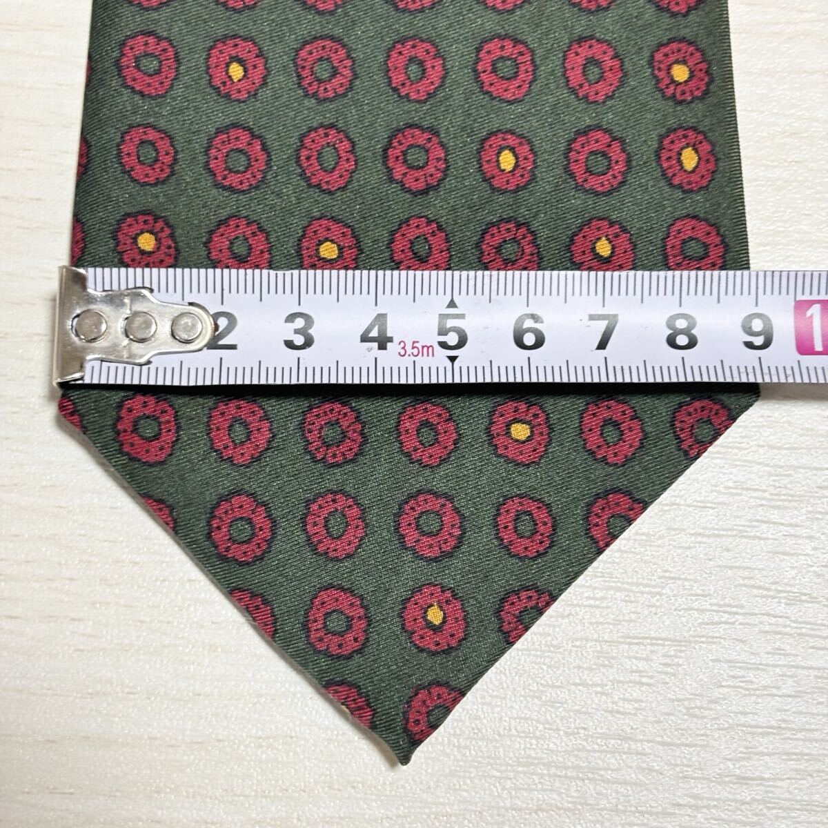 Polo by Ralph Lauren ポロラルフローレン 極美品 未使用に近い 花柄 ドット柄 シルク シルク100 ネクタイ イタリア製 ハンドメイド メンズ_画像3