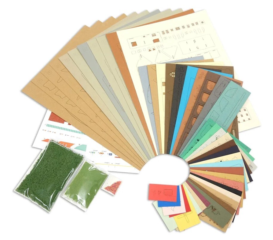  スタジオジブリ作品シリーズ 魔女の宅急便ジオラマ ペーパークラフト MP07-37　さんけい_画像4