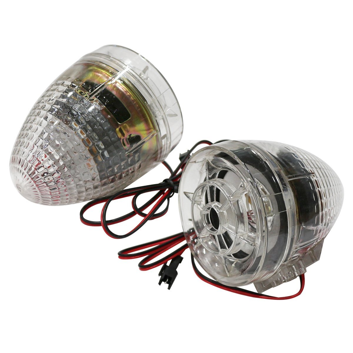 バイク用 スピーカー セキュリティー付き MP3プレーヤー LED クリア レッド/グリーン/ブルー点灯 アンプ 12V 防犯ブザー 盗難_画像2