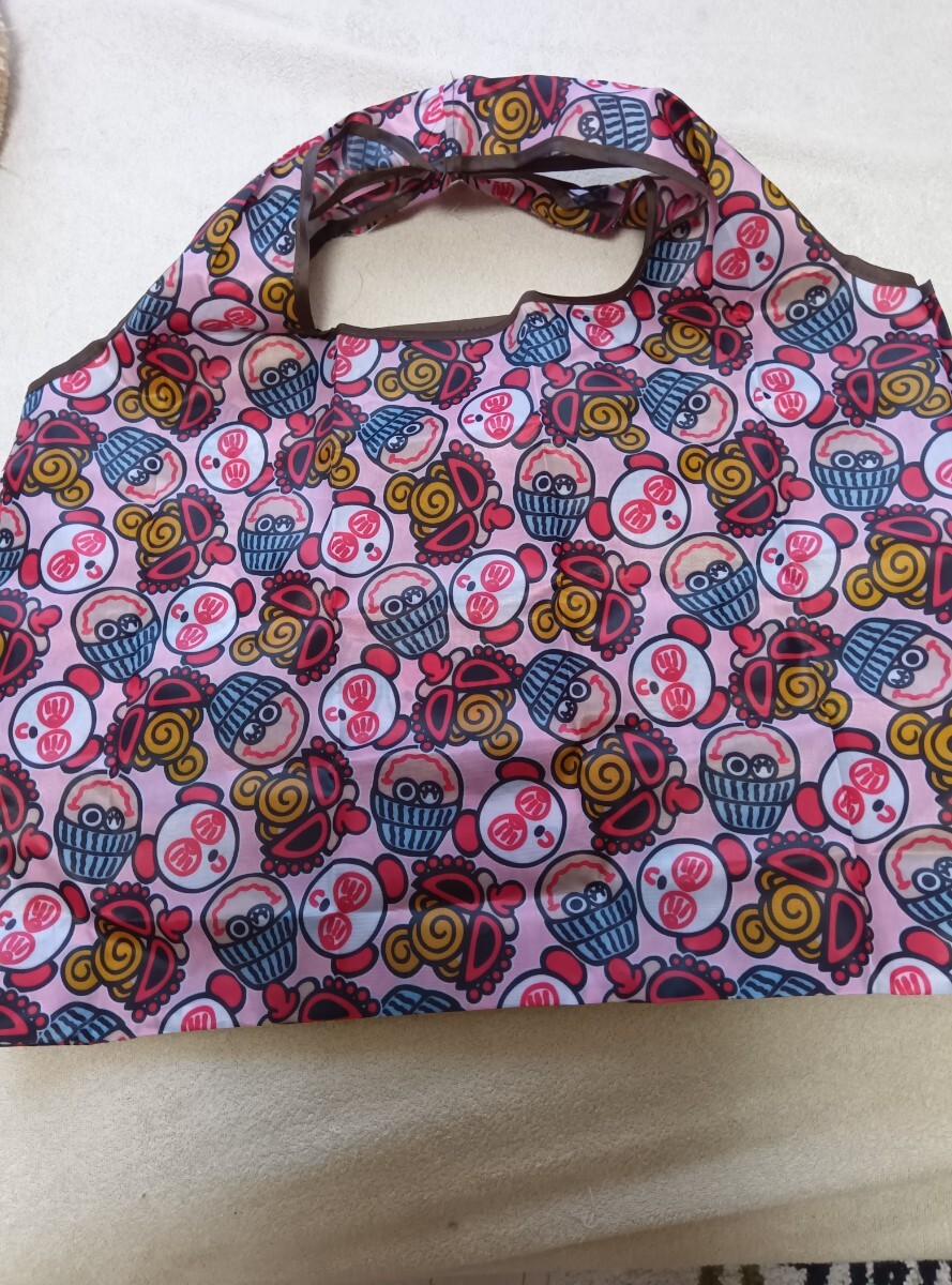 ヒスミニ柄、 エコバッグ、ピンク、超かわいい、新品、_画像1