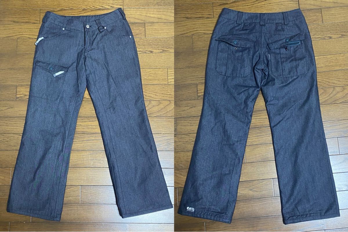 【やや難有】アシックス ARG ARBN レディース スノーボードウェア パンツ Sサイズ SMJ353 デニム調 スノボウェア スキー スノボパンツ_画像6
