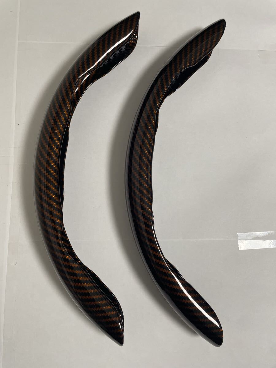 ハンドルカバー クイックカーボン 取付簡単 ノンスリップ ブラウン ステアリンカバー 保護カバー_画像2