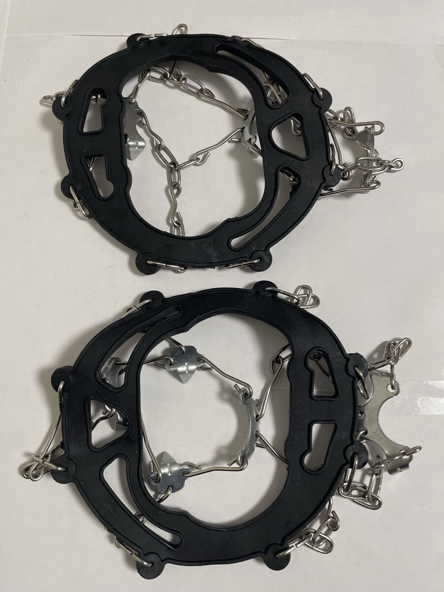 アイゼン チェーンスパイク 簡単装着 登山 左右２個セット_画像1