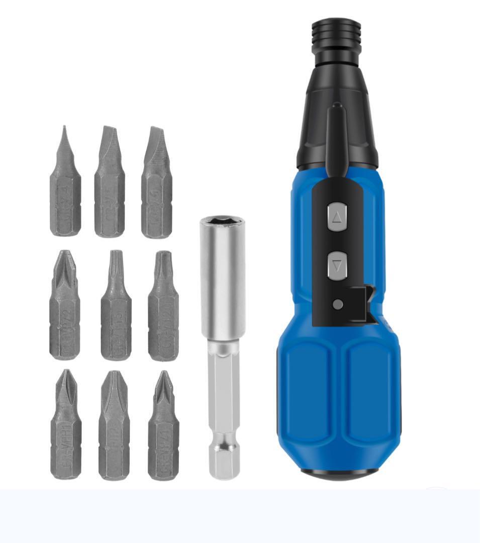 電動ドライバー コードレス 精密電動ドライバー 9イン1 ミニ電動ドライバーセット コードレス電源修理ツールキット ビット9個付き _画像1