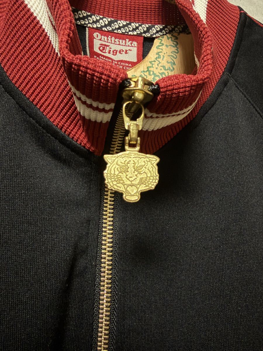 Onitsuka Tiger トラックジャケットジャージ　オニツカタイガー 黒 XL_画像4