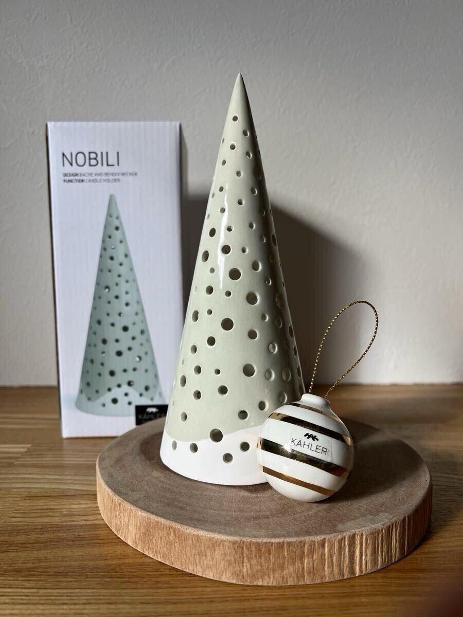 ケーラー【KAHLER】ノビリ　ティーライトホルダー　クリスマスツリー/オマジオ　オーナメントセット_画像2