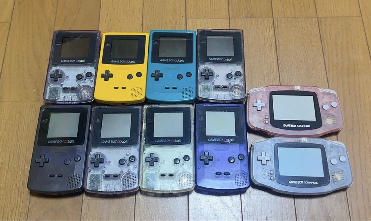 GBA GBC 本体 10台 動作確認済み ゲームボーイアドバンス セット まとめて ゲームボーイカラー Nintendo console _画像1