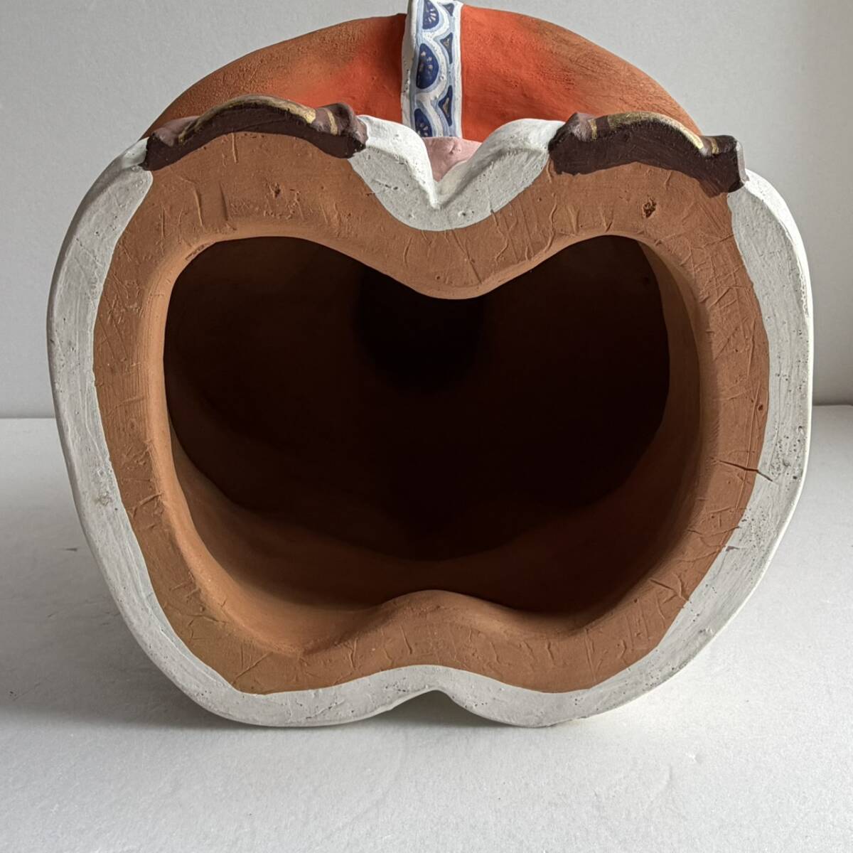 【和美】惺斎書付 伏見焼 福禄寿置物 高さ31cm 木箱 座布団付 本物保証_画像8