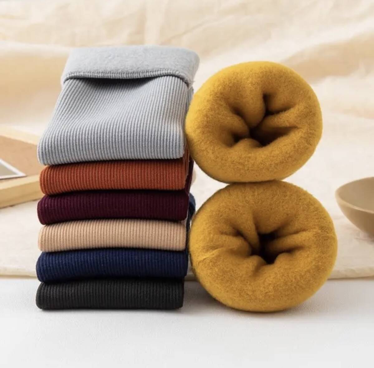  5足セット 極暖裏起毛ソックス 足元ぽかぽか保温・冬の冷え対策に最適 あったか 裏起毛靴下 ルームソックス 男女兼用 _画像2