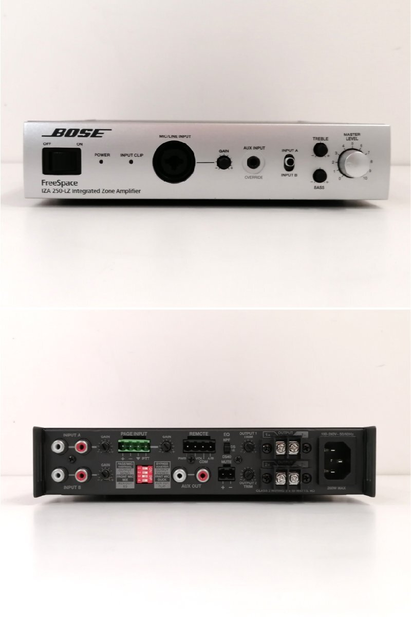 現状品 通電確認済み■BOSE 一体型ゾーンアンプ FreeSpace IZA 250-LZ コンパクトミキサー 店舗 音響 ボーズ ロー・インピーダンス②_画像2
