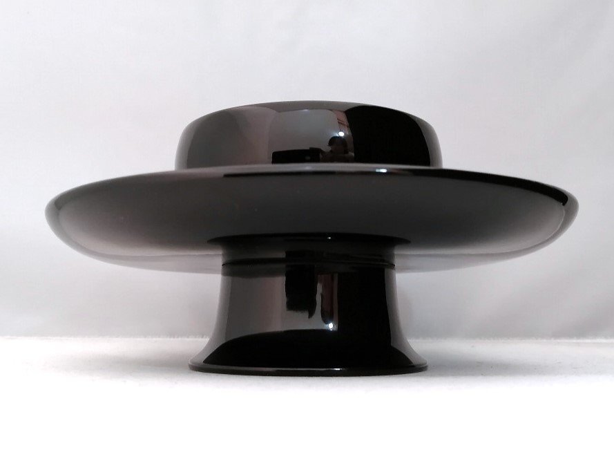 蔵出し品■天目台 中村宗悦 呂色 共箱 茶道具 懐石道具 茶懐石 料理皿 和食器 向付 会席 割烹 茶事 貴人台 茶器 塗 黒 茶の湯 茶碗 1円～_画像3