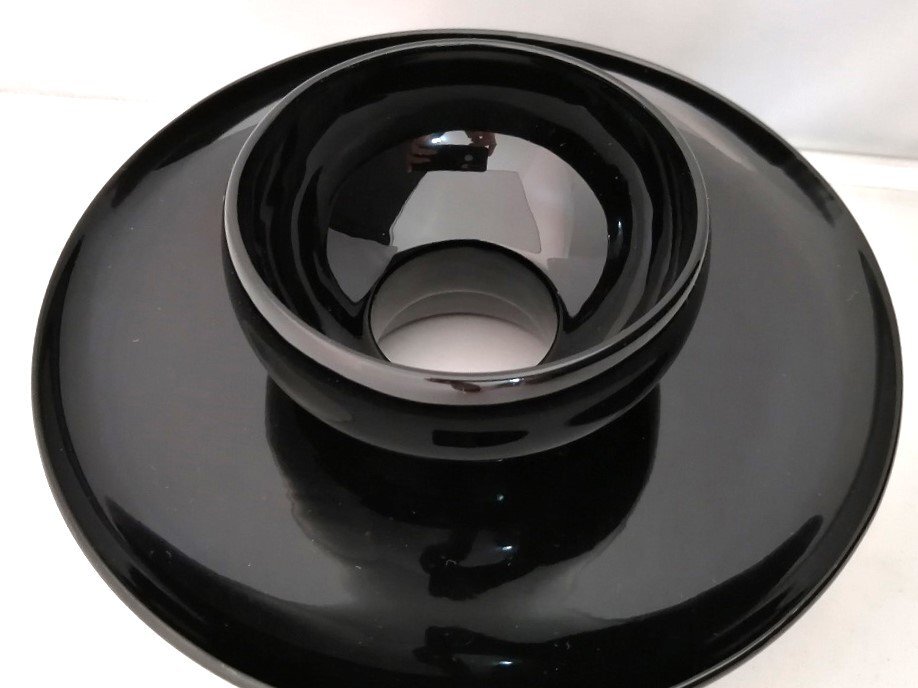 蔵出し品■天目台 中村宗悦 呂色 共箱 茶道具 懐石道具 茶懐石 料理皿 和食器 向付 会席 割烹 茶事 貴人台 茶器 塗 黒 茶の湯 茶碗 1円～_画像5