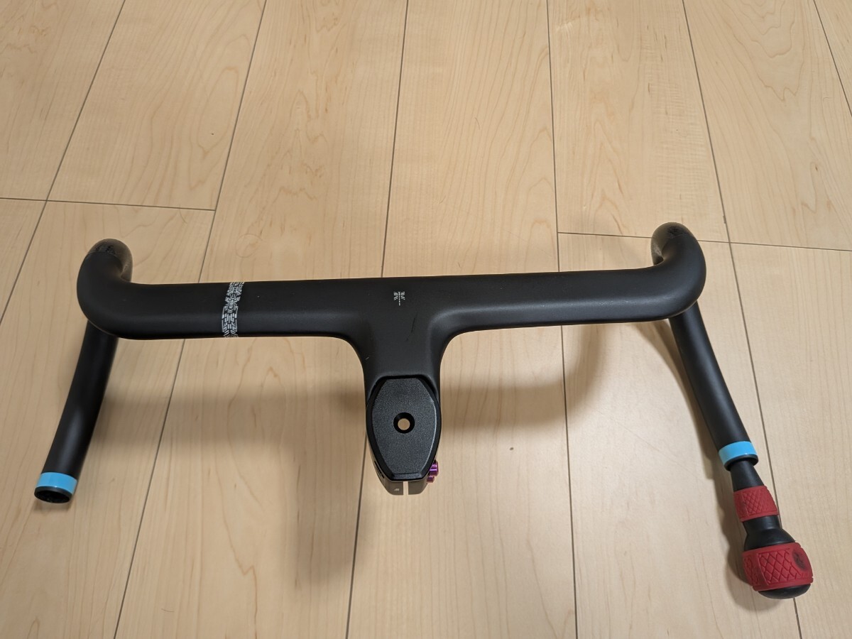 カーボンハンドル　T1000 ステム90mm　ハンドル幅380mm_画像2