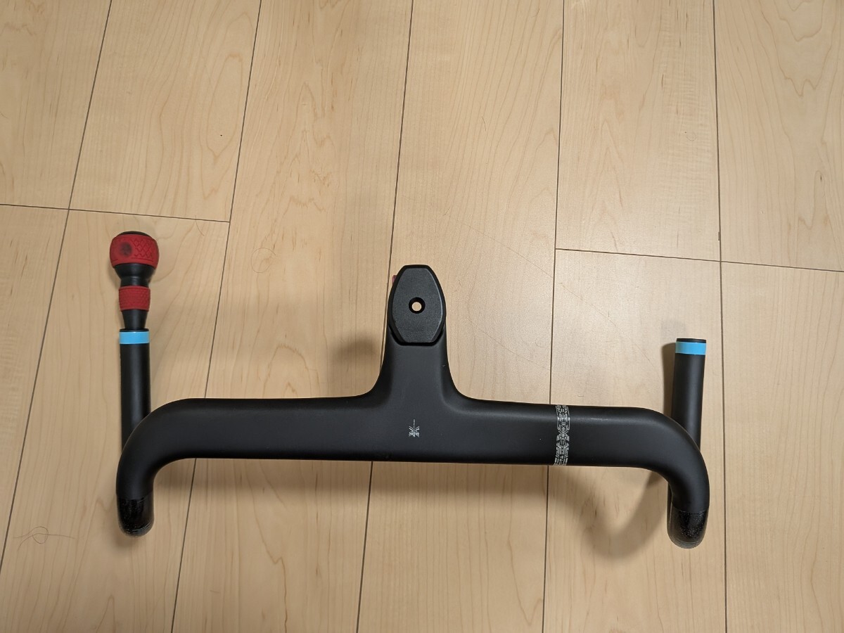 カーボンハンドル　T1000 ステム90mm　ハンドル幅380mm_画像3