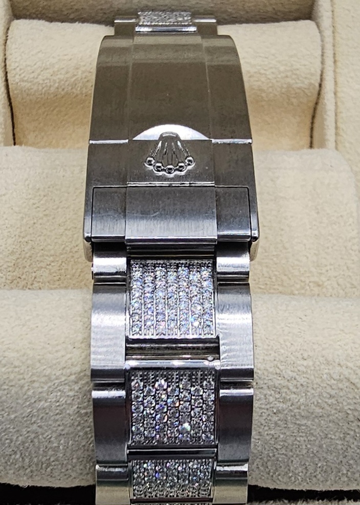 ROLEX ロレックス♪純正サブマリーナ116610G番→ 116649EMBR仕様（シークレットモデル仕様）新品仕上げ済♪メンズ♪アフターダイヤ VS_画像8