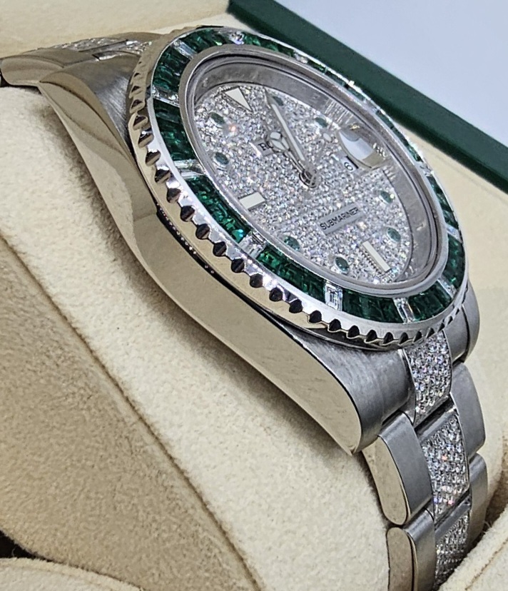 ROLEX ロレックス♪純正サブマリーナ116610G番→ 116649EMBR仕様（シークレットモデル仕様）新品仕上げ済♪メンズ♪アフターダイヤ VS_画像4