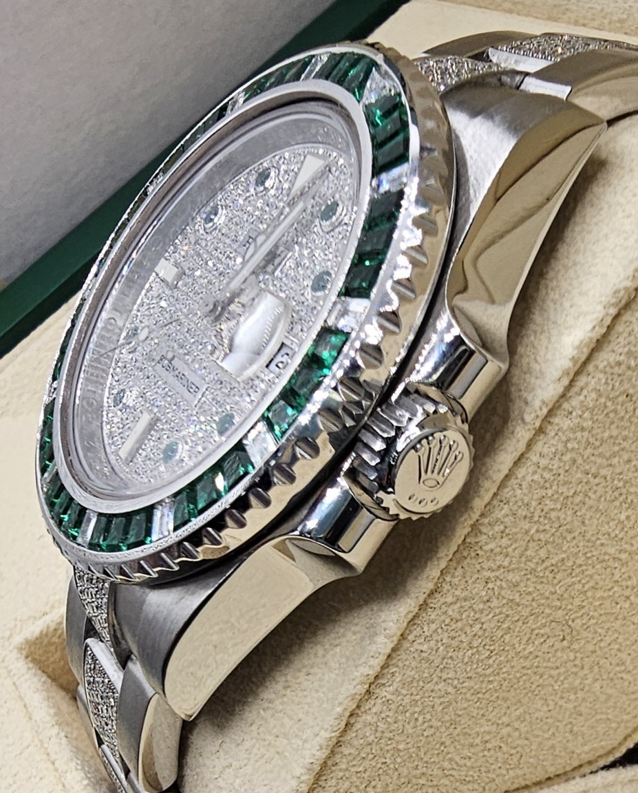 ROLEX ロレックス♪純正サブマリーナ116610G番→ 116649EMBR仕様（シークレットモデル仕様）新品仕上げ済♪メンズ♪アフターダイヤ VS_画像5