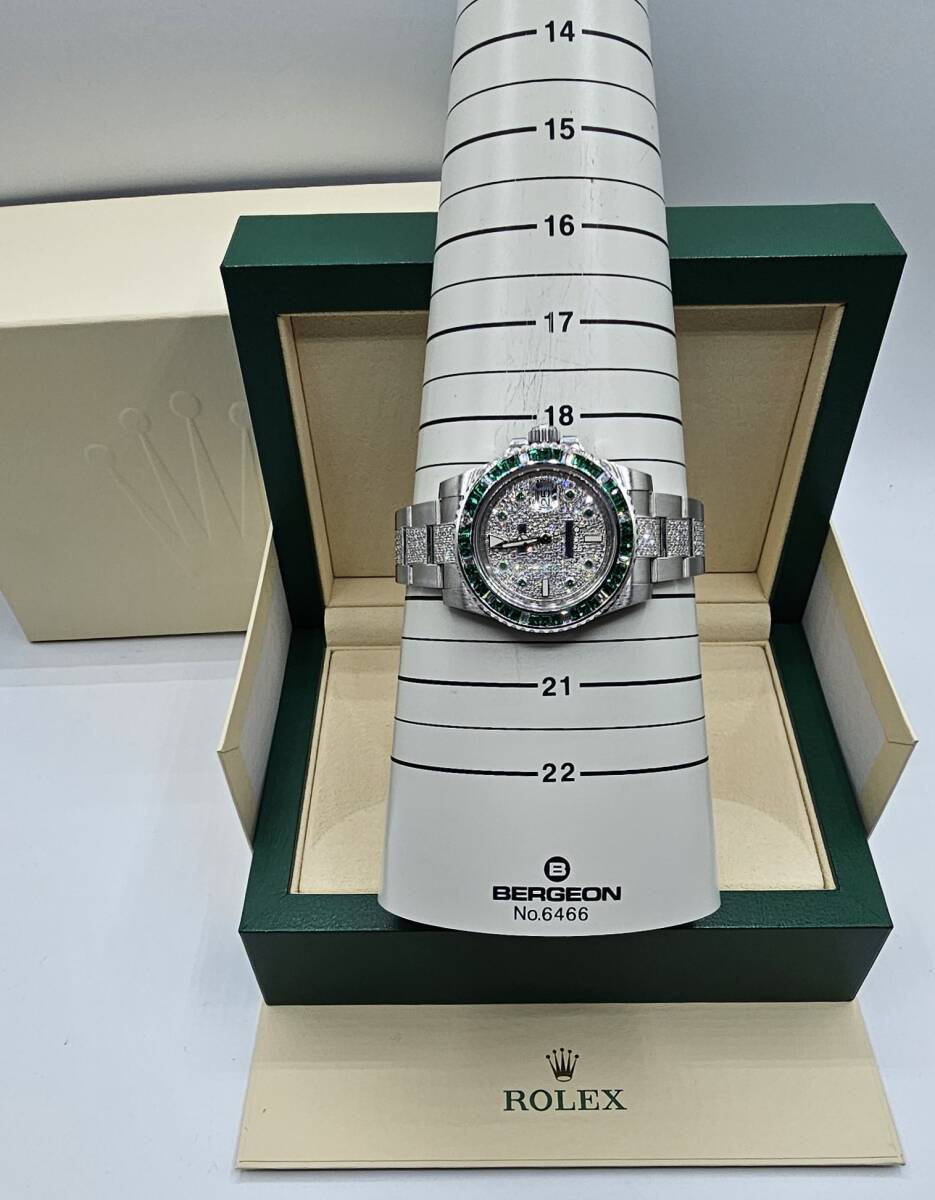 ROLEX ロレックス♪純正サブマリーナ116610G番→ 116649EMBR仕様（シークレットモデル仕様）新品仕上げ済♪メンズ♪アフターダイヤ VS_画像9