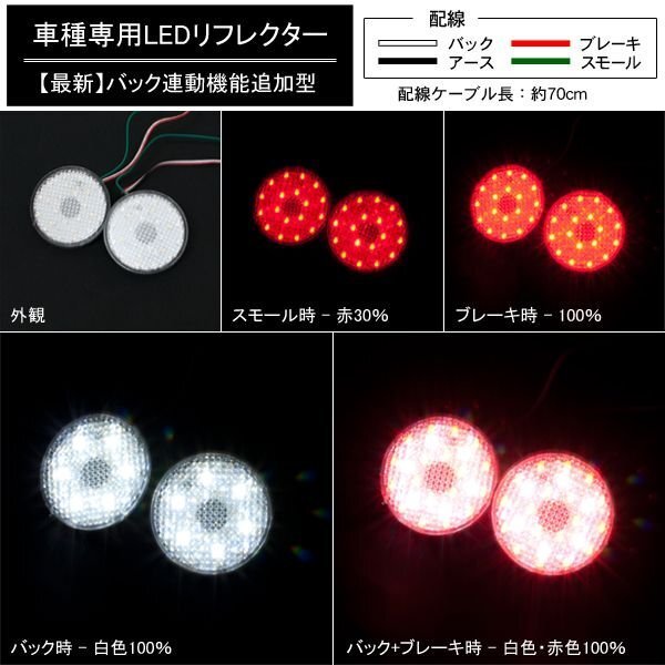 LEDリフレクター ヴォクシー ノア ZZR70系 スモール・ブレーキ・バック連動 ブレーキランプ_画像2