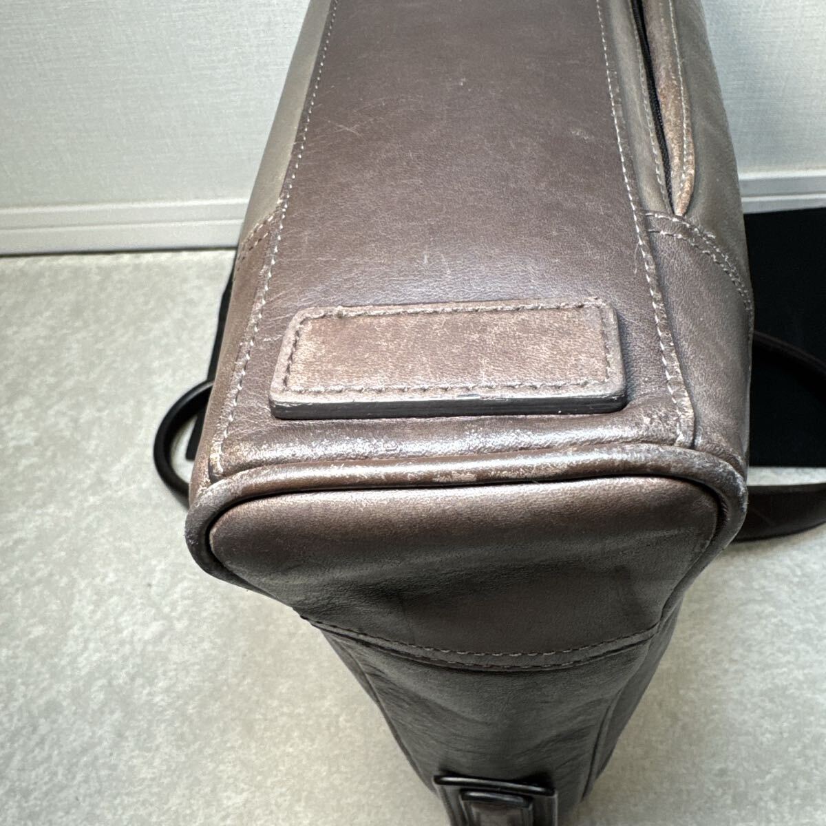 96 TUMI トゥミ ビジネスバッグ ブリーフケース オールレザー 茶 レザー_画像6