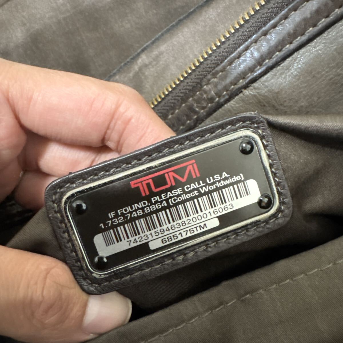 96 TUMI トゥミ ビジネスバッグ ブリーフケース オールレザー 茶 レザー_画像8