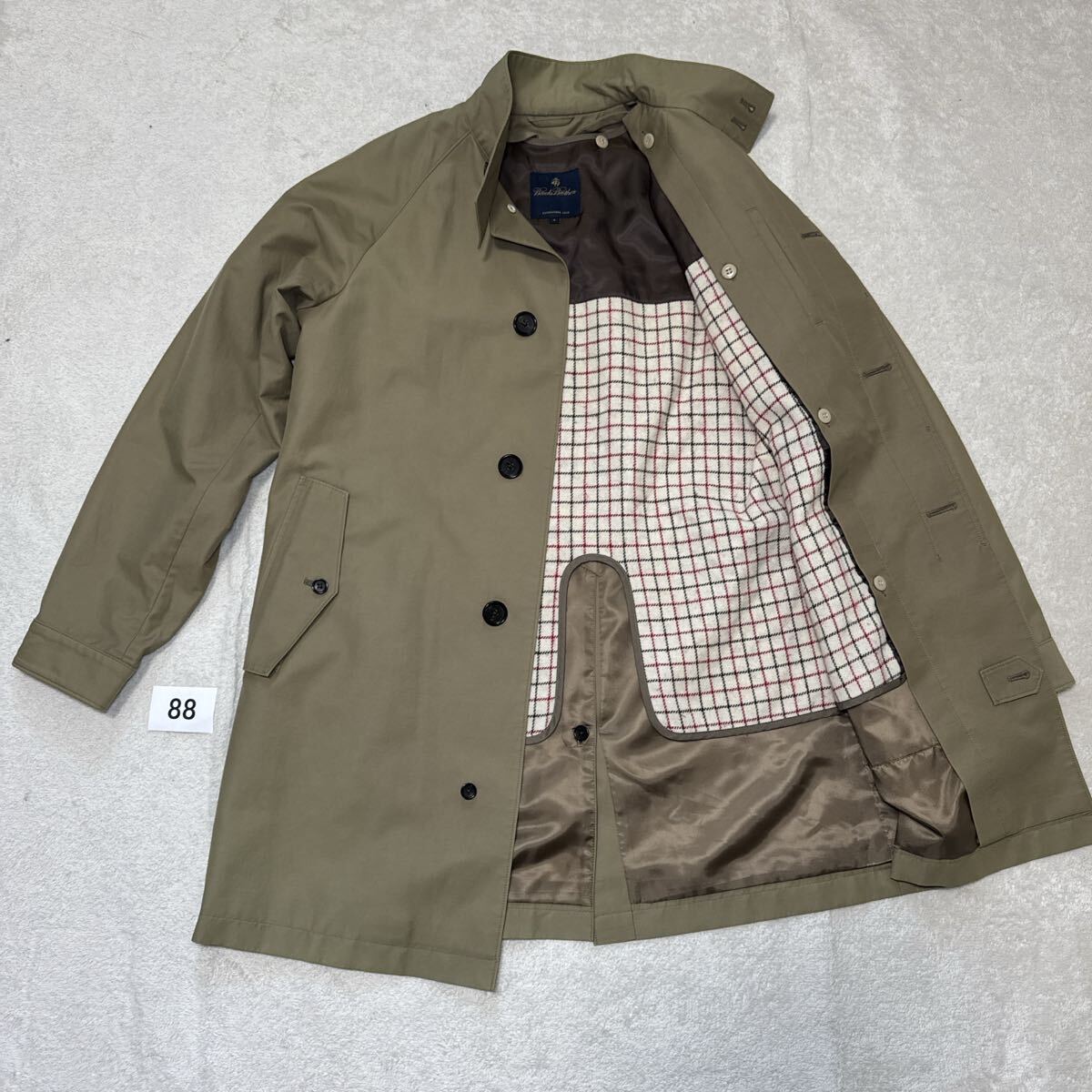 88 美品　日本製　ブルックスブラザーズ　コート　ベージュ　S_画像1