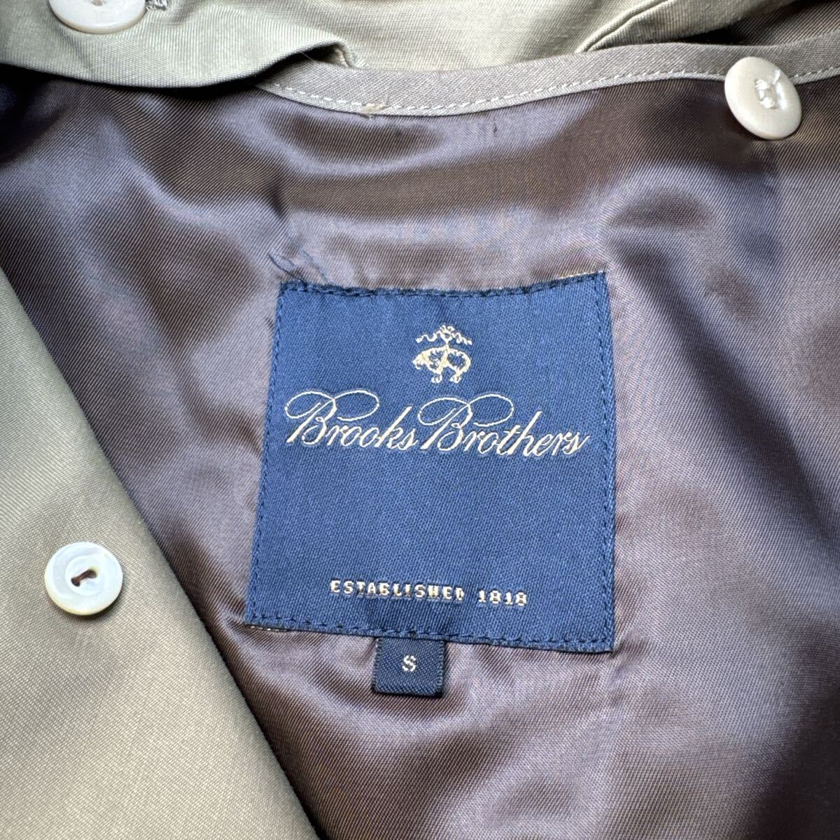 88 美品　日本製　ブルックスブラザーズ　コート　ベージュ　S_画像3