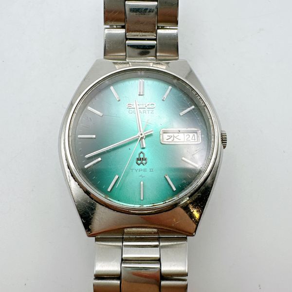 A114-13 1円スタート 稼働品 クオーツ SEIKO セイコータイプ2 メンズ腕時計 シルバー レア 希少品 ビンテージ 7123-7000_画像1