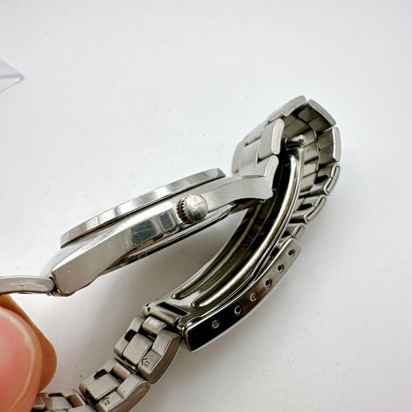 A114-13 1円スタート 稼働品 クオーツ SEIKO セイコータイプ2 メンズ腕時計 シルバー レア 希少品 ビンテージ 7123-7000_画像4