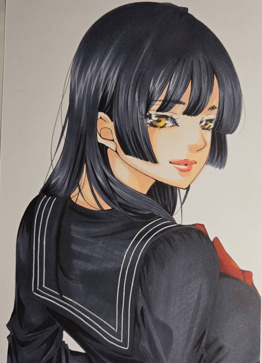  ручные иллюстрации / оригинал / матроска. .. san /A5 размер 