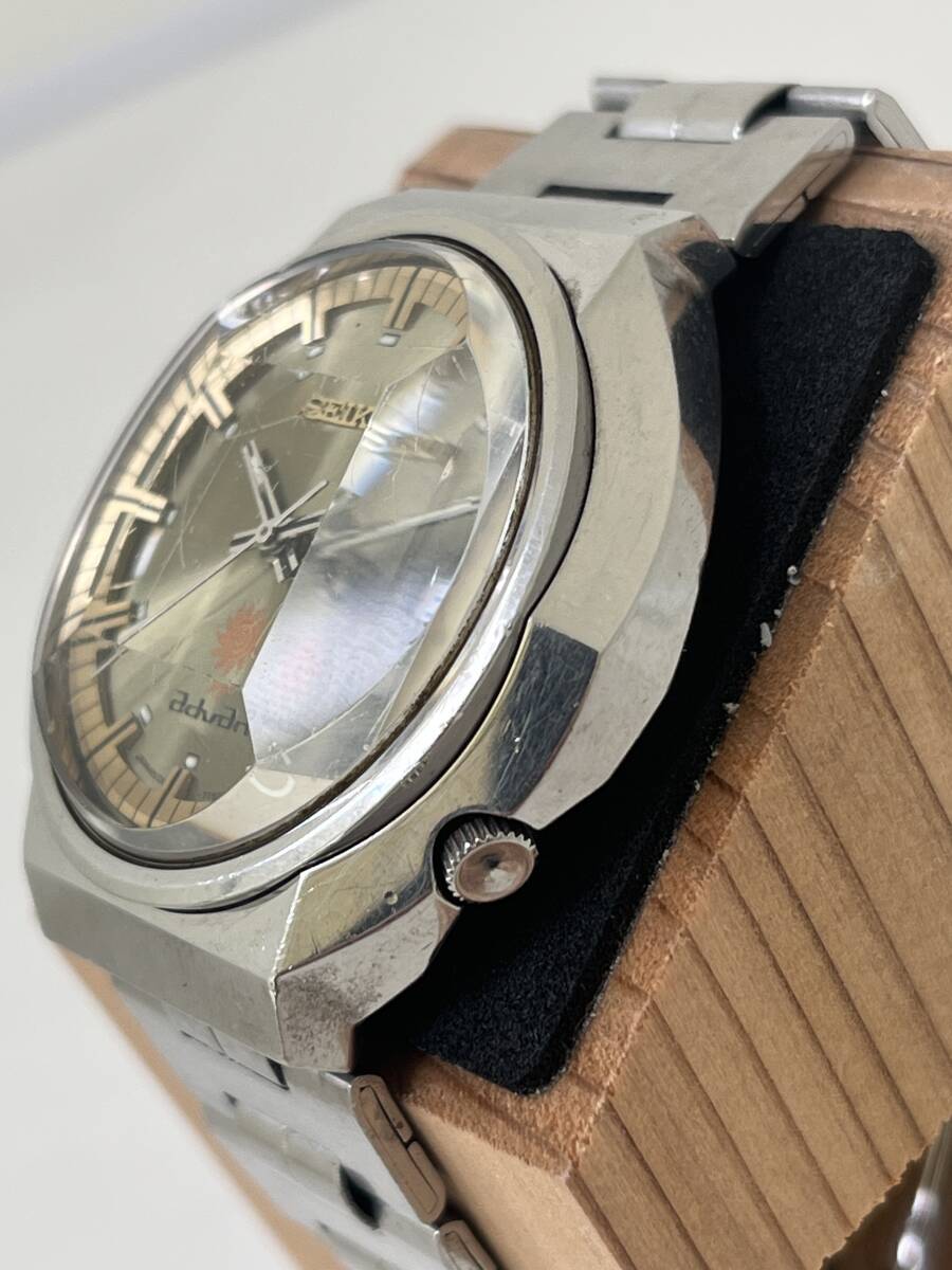 【M110】SEIKO advan アドバン 6106-7570 自動巻き SSケース 純正バンド 稼働品 メンズ時計 中古時計_画像2
