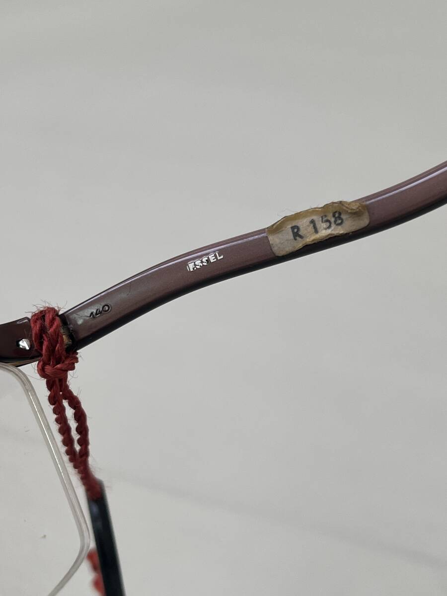 【M117】未使用品 保管品 HOYA ESSEL 飾り付き レディース 金張り ビンテージ 眼鏡 メガネ まとめて 2本_画像3