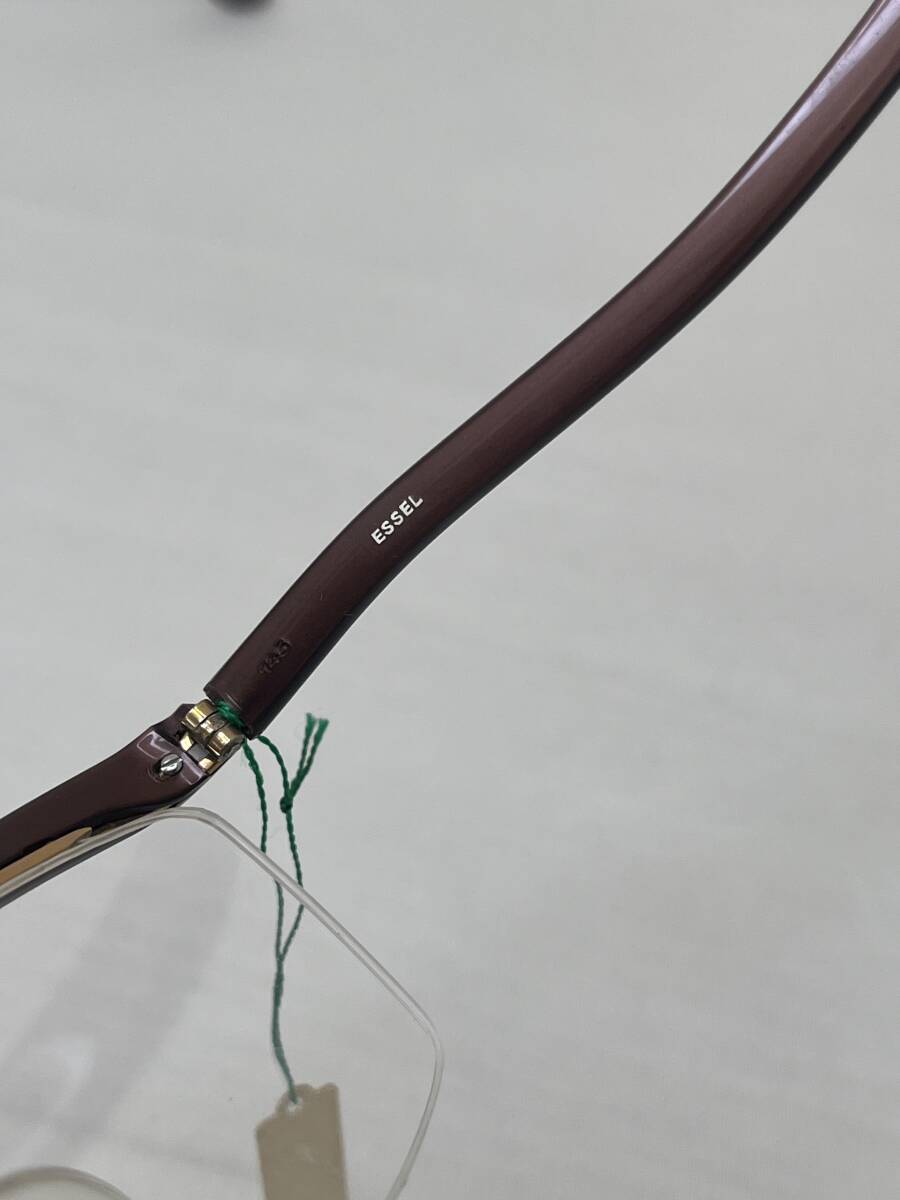 【M117】未使用品 保管品 HOYA ESSEL 飾り付き レディース 金張り ビンテージ 眼鏡 メガネ まとめて 2本_画像9