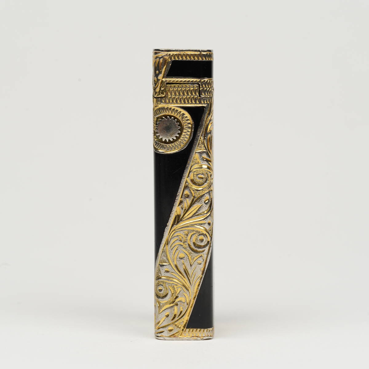 Dunhill ダンヒル ガスライター ローラガス ゴールド ブラックラッカー 着火OK 希少品 稼働品 美品 ロイキング 029_画像5