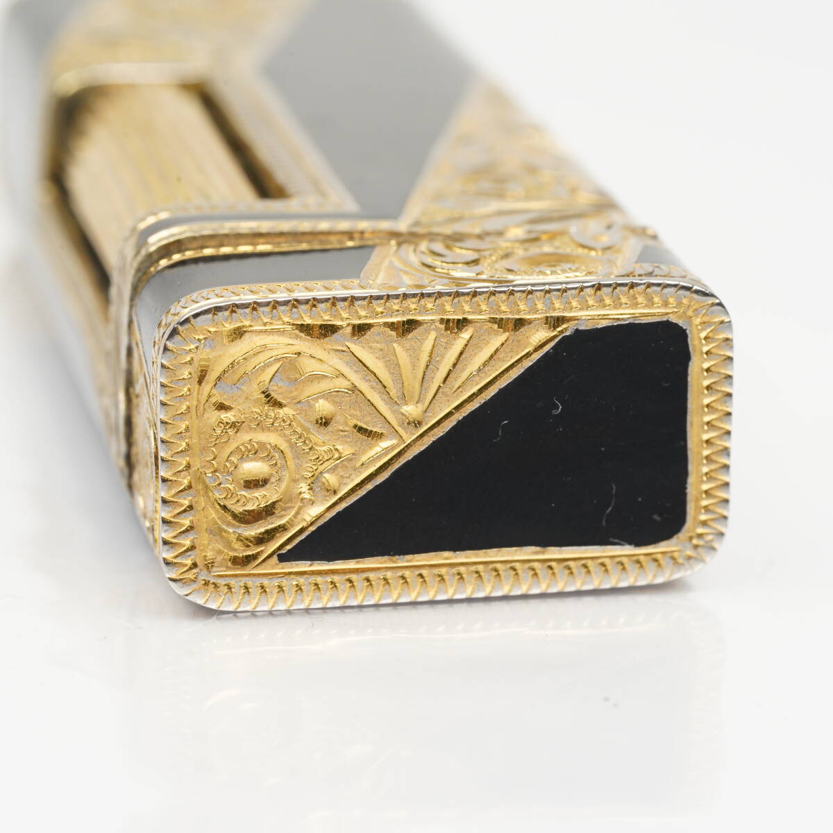 Dunhill ダンヒル ガスライター ローラガス ゴールド ブラックラッカー 着火OK 希少品 稼働品 美品 ロイキング 029_画像8