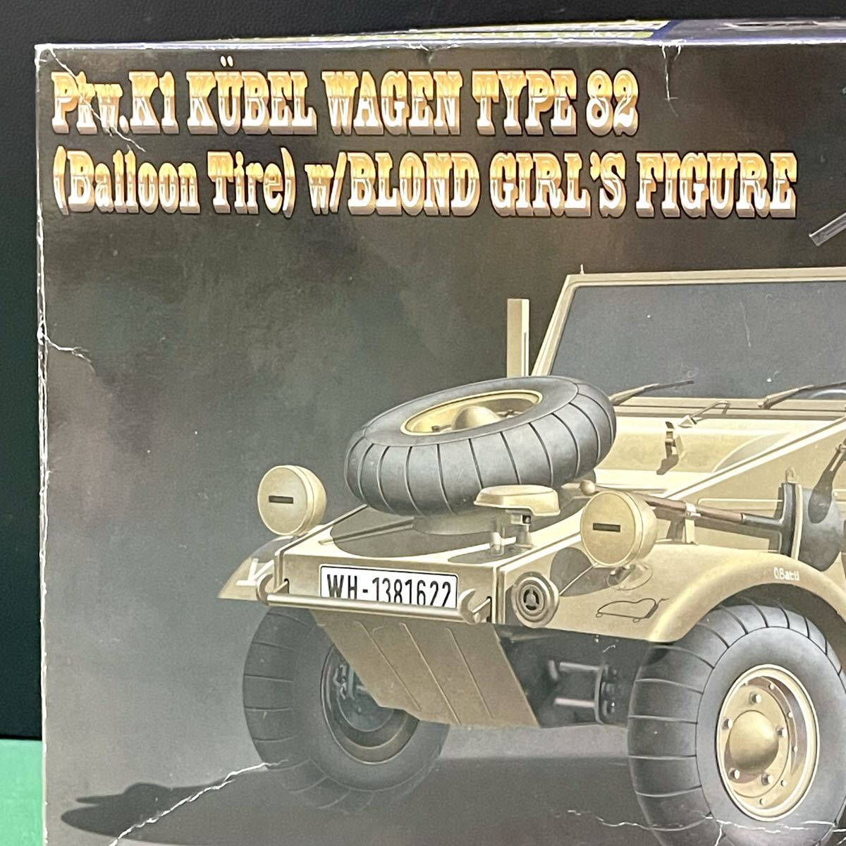 ★☆未組立保管品 Hasegawa/ハセガワ プラモデル Pkw.K1 キューベルワーゲン（バルーンタイヤ）/ブロンドガールズフィギュア_画像2