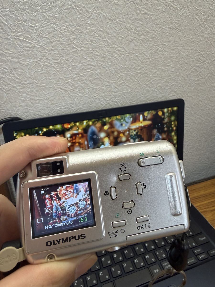 OLYMPUS Olympus компактный цифровой фотоаппарат μ-10 DIGITAL аккумулятор sd карта имеется рабочий товар 