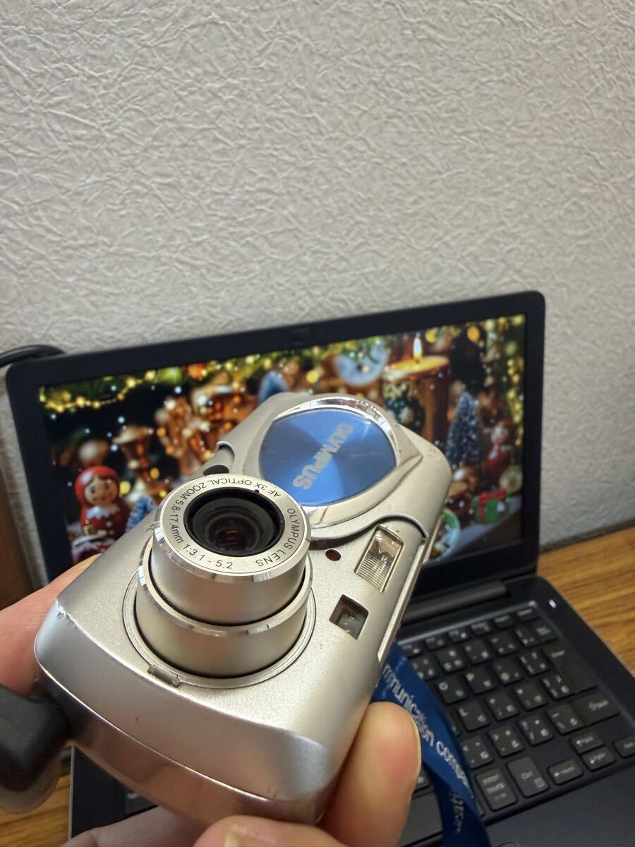 OLYMPUS Olympus компактный цифровой фотоаппарат μ-10 DIGITAL аккумулятор sd карта имеется рабочий товар 