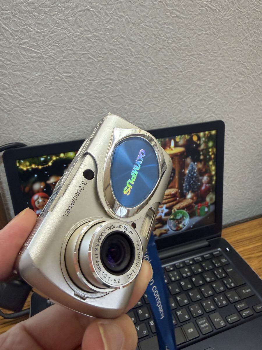 OLYMPUS Olympus компактный цифровой фотоаппарат μ-10 DIGITAL аккумулятор sd карта имеется рабочий товар 