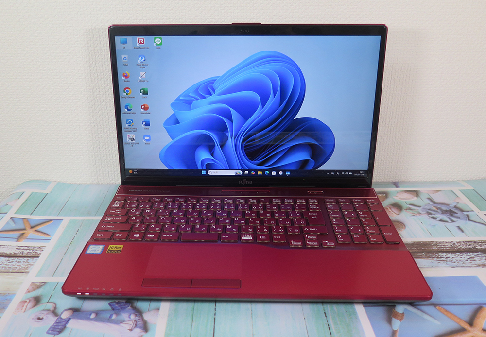 【高速Core i7第8世代★爆速新品SSD(m.2)512GB+メモリ16GB】富士通 AH53/B3 最新Win11 v.24H2+Office2019H&B ★ Blu-ray/Webカメラ/Wi-Fi_画像6