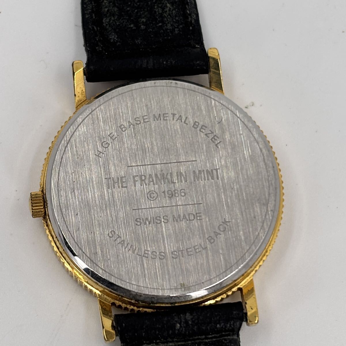 THE FRANKLIN MINT Franklin Mint монета часы Eagle 2 стрелки Gold 1986 неподвижный 