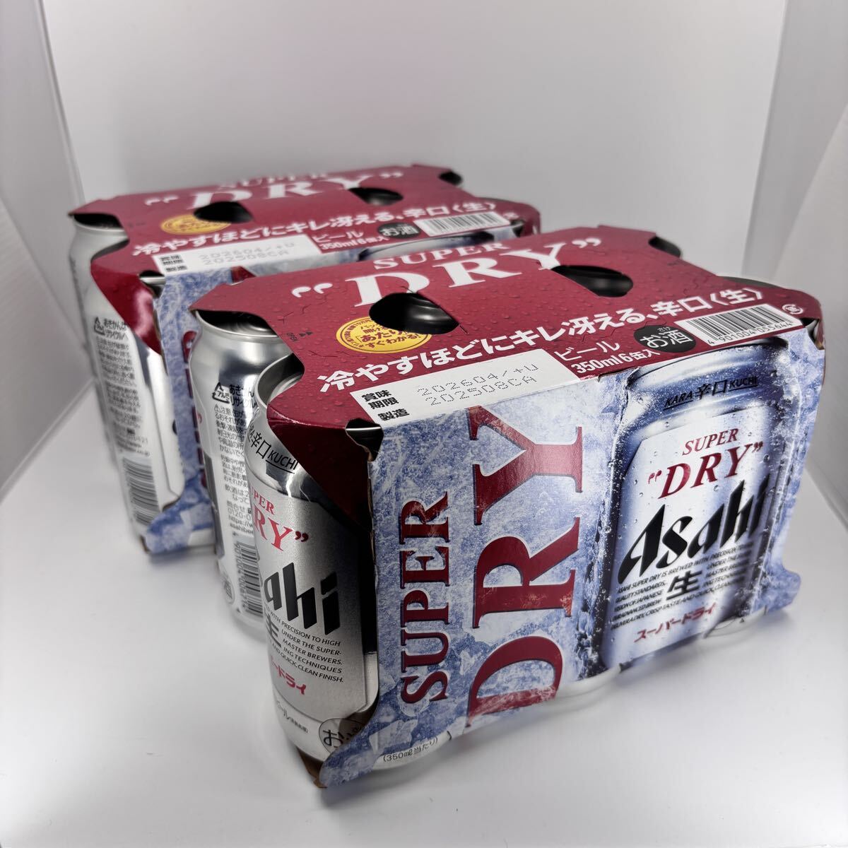  Asahi super dry пиво 350ml 6 жестяная банка ×2 итого 12 жестяная банка срок годности 2026 год 4 месяц 